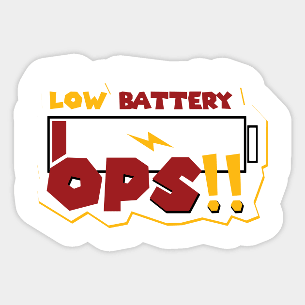 low battery Sticker by amer zain